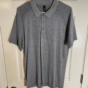 Lululemon Metal Vent Tech Polo Grey Size L. EUC.